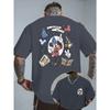 Summer Men's Disney Stitch Pattern T-Shirt Daily Leisure and Theme Activities Wear Unisex Cotton Short Sleeve Oversized