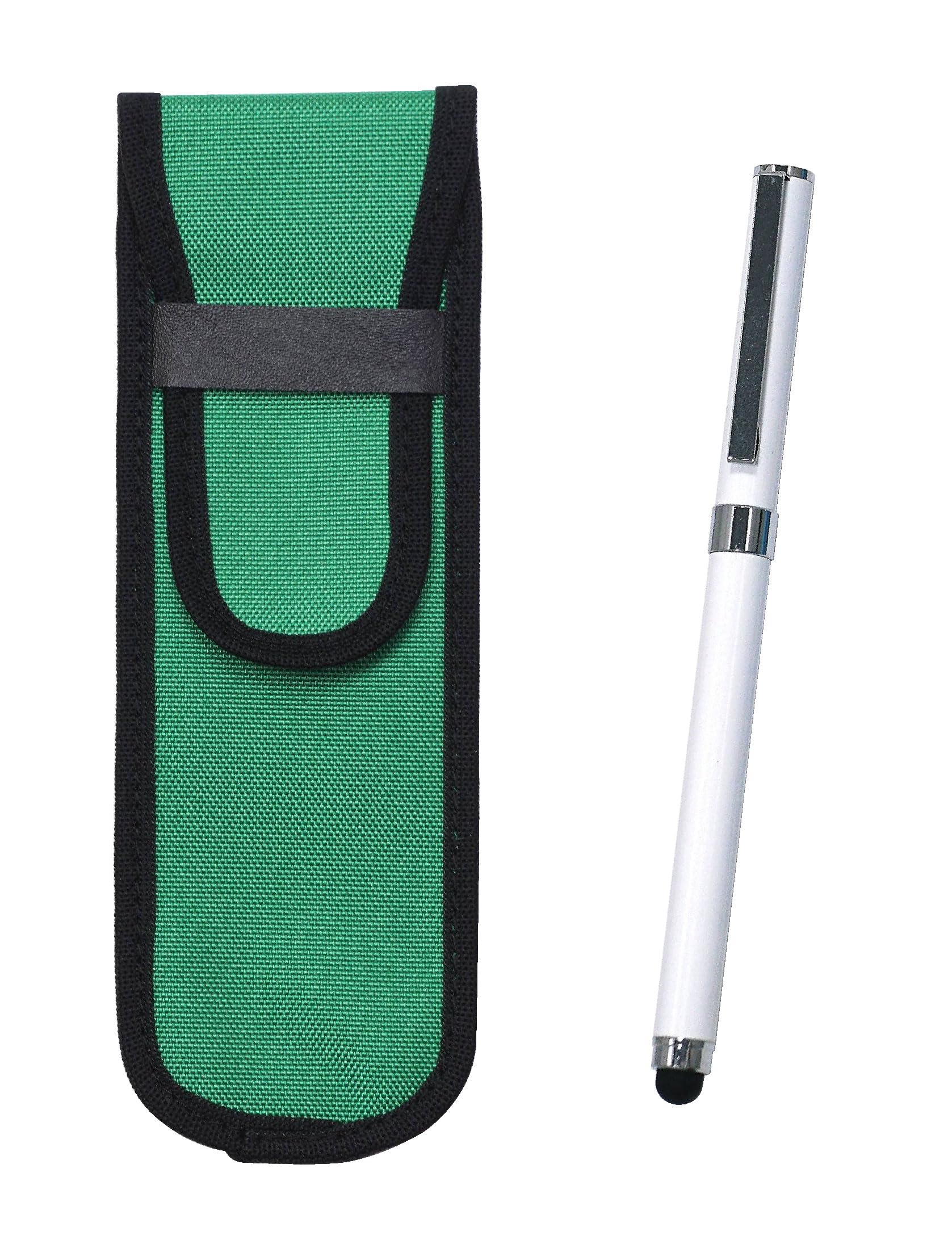 

Green Cloth Pencil Case with Smartphone Touch and Metal Cap Ballpoint Pen Extra Set (White, 2-Pack) T23-NK02G-QSJW700-W-2 белый