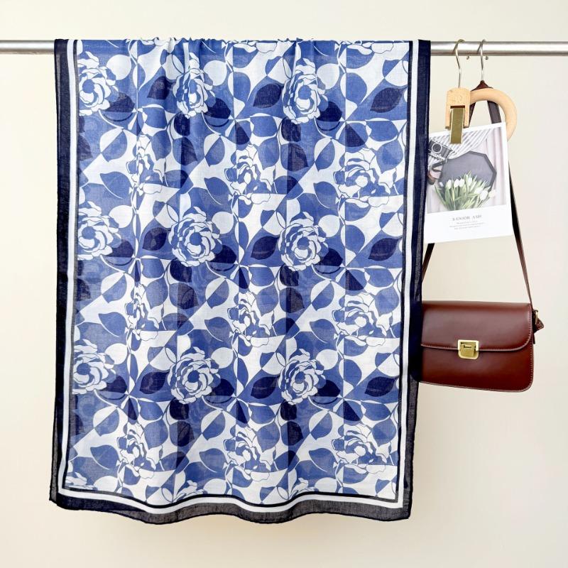 Niche creative cotton and linen long towel retro women's trend temperament outer shawl warm scarf