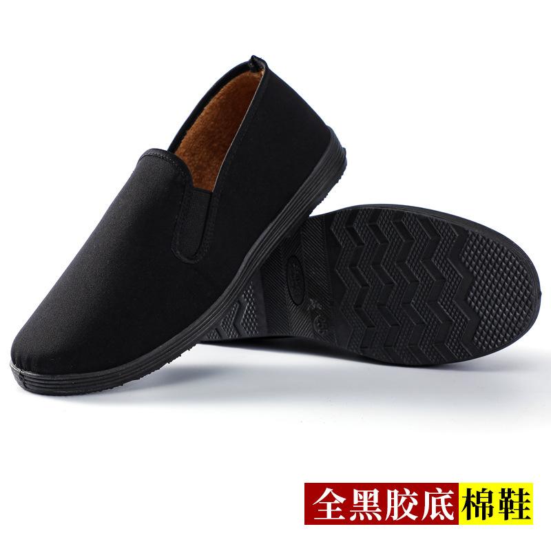 Summer men's shoes old Beijing cloth shoes men's rubber soles men's breathable beef tendon bottom yuan stall black woman work