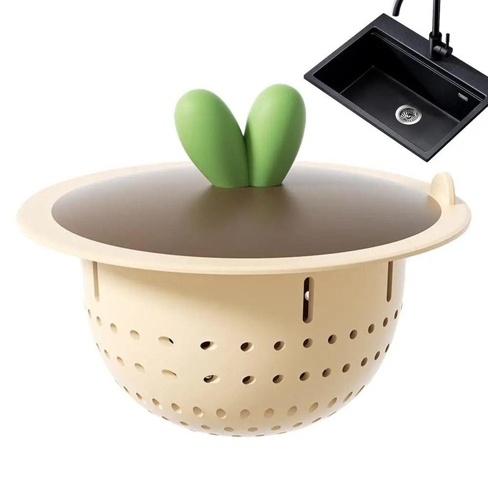 

Anti-Blocking Kitchen Sink Drain Stopper Universal Sink Drains Stopper Cartoon Floor Drain бежевий