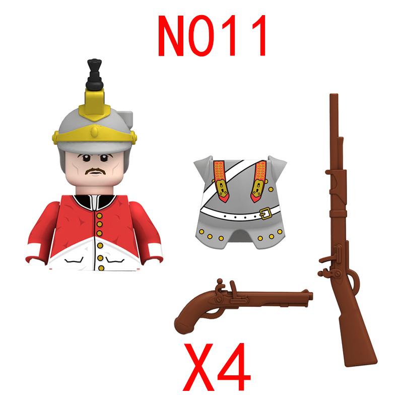 Napoleonic War Military Building Blocks Mini Bricks Figures Gifts Weapons Funs Equipments Russian France UK Italy Solider Toys