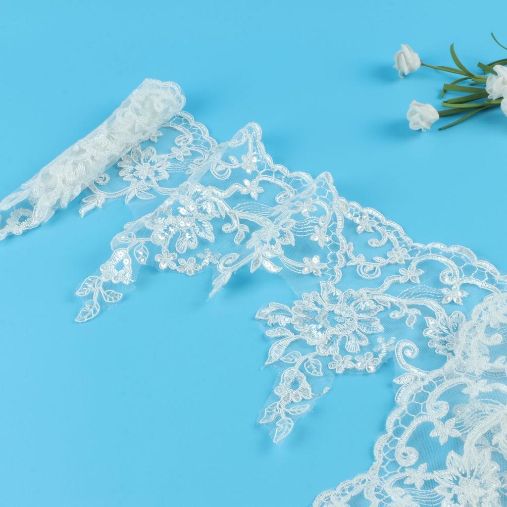 Clothing Accessories Width 21Cm Car Bone Lace Lace Sequins Bridal Dress Accessories Clothing Accessories Materials