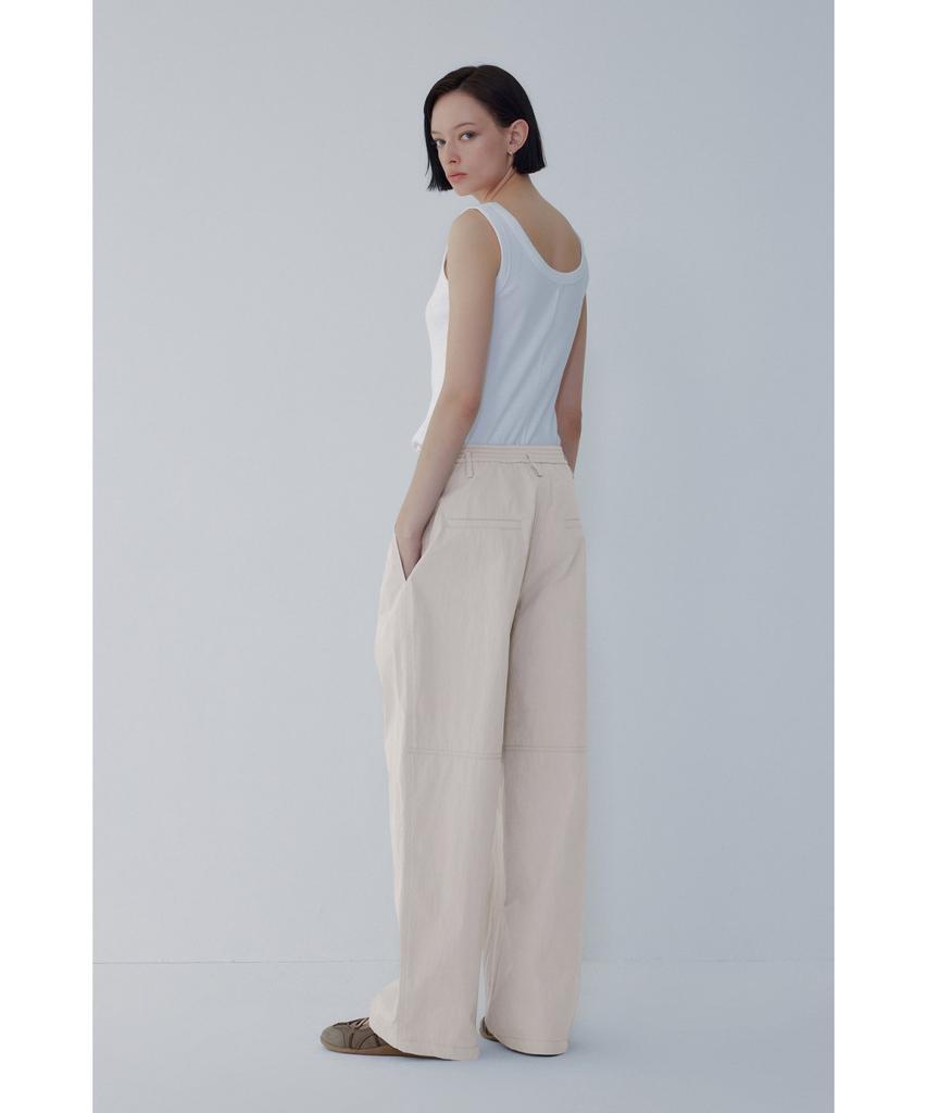 Bobeu One-Tuck Pleated Wide Chino Pants_Ecru 7156230001