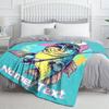 Name Fish Fleece print Blanket, suitable for sofa, bed, birthdays, children, fishing enthusiasts, friends, gifts