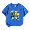 Kids Boys Girls Crew Neck Short Sleeve 100% Cotton T-Shirt, Cartoon Cute Animal Printed Casual Loose Tee Top for Daily Wear Summer Outfits