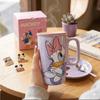 Disney Cartoon Ceramic Mug 500ml, Cute Coffee Cup with Handle, Large Capacity Drinkware for Home Office Gift