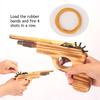 4-S Holz Gummiband Spielzeugpistole Klassische Schleuderpistole Nostalgisches Kinderspielzeug für Interaktives Spielen Kinder Partygeschenk Geschenk