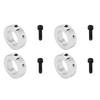4Pcs Split Shaft Fixing Collar 1in Bore Diameter Aluminum Alloy Screw Clamping Shaft Collar Kit 25mm