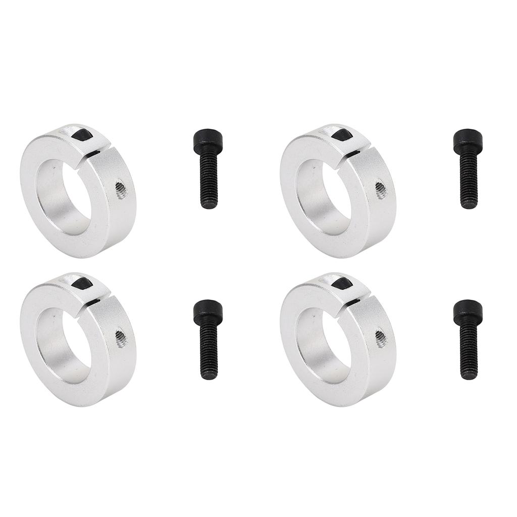 4Pcs Split Shaft Fixing Collar 1in Bore Diameter Aluminum Alloy Screw Clamping Shaft Collar Kit 25mm