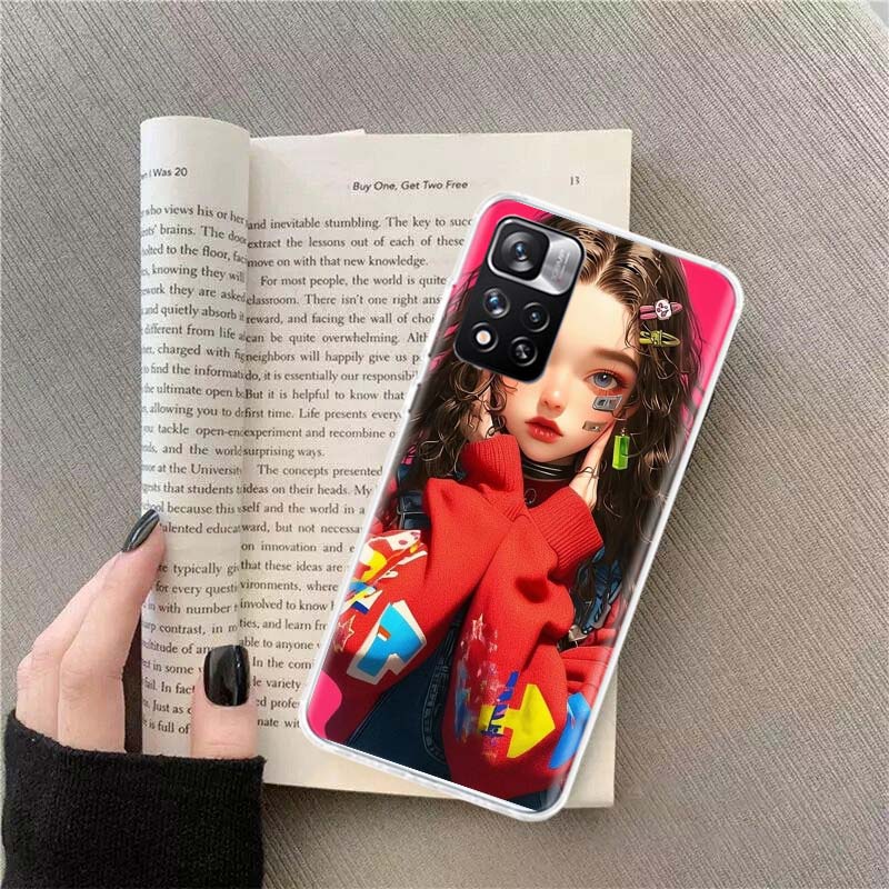 Youthful, Lively, Fashionable Girl Phone Case For Redmi Note 13 12 Pro Plus 14 15 Pro 5G 11 11T 11E 11S 10 Pro 10S 9 9S Cover Ce