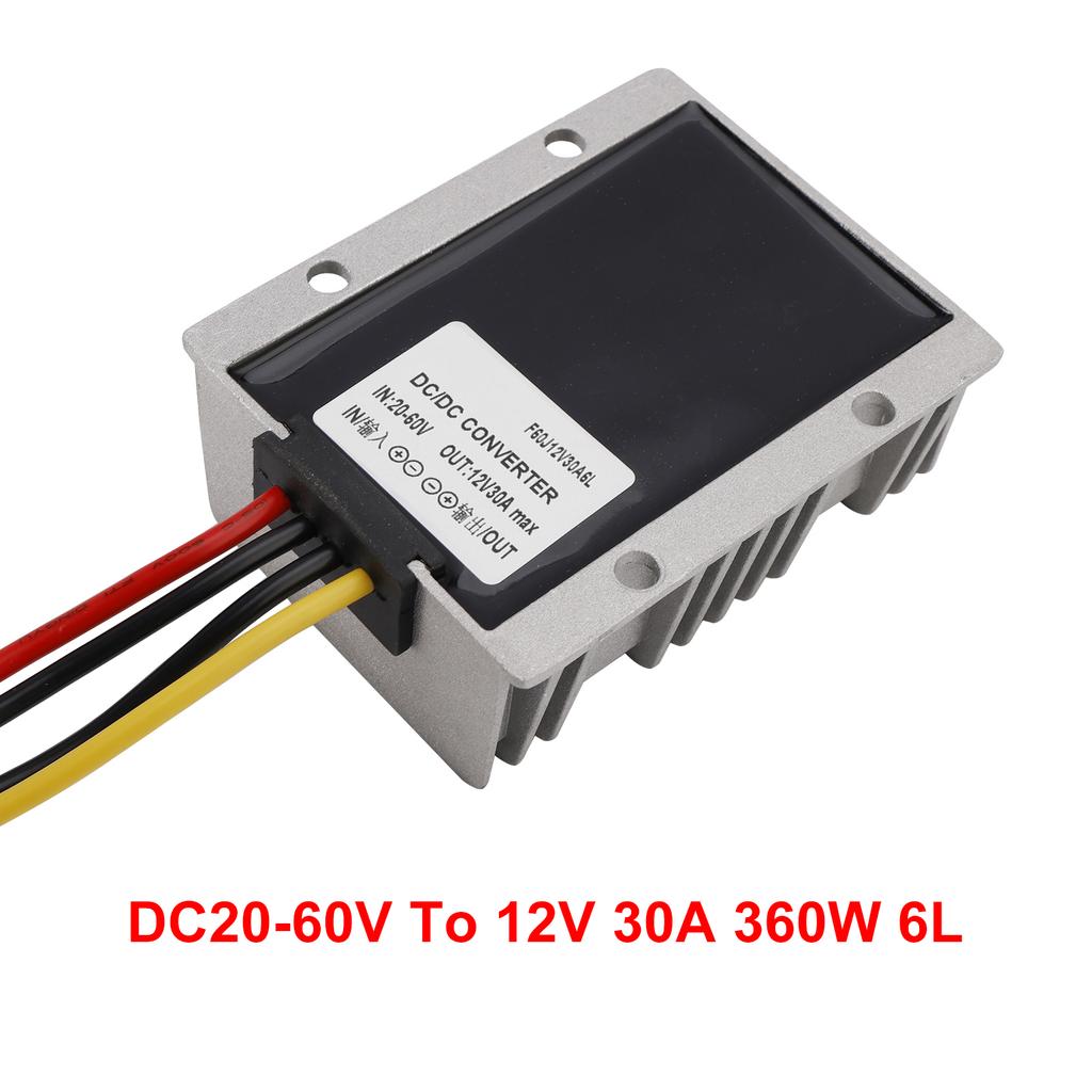 WaterProof 20-60V to 12V 30A 360W Step Down DC/DC Power Converter Regulator