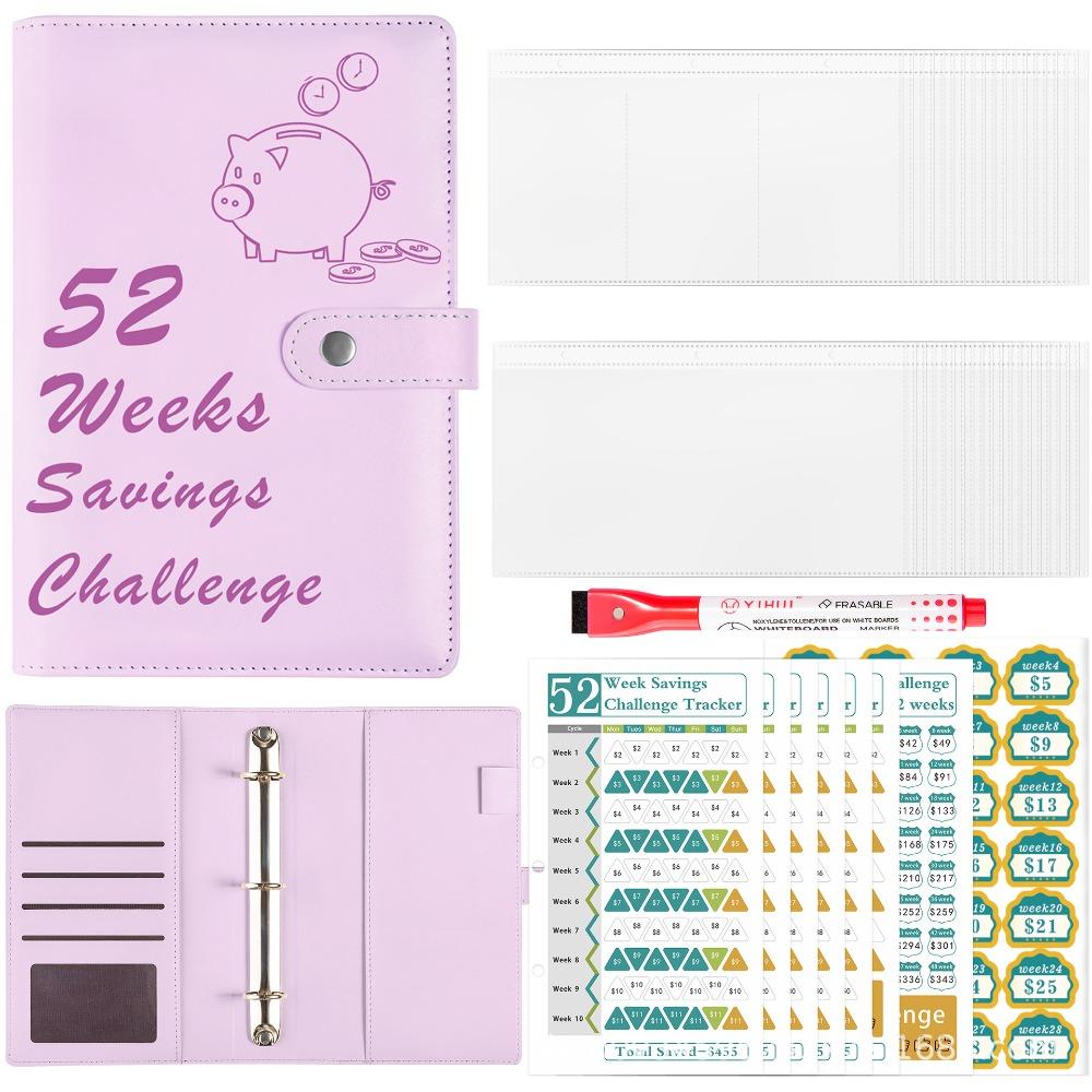 52 Weeks Money Saving Challenge Loose Leaf Savings Tracking Sheets  Tear Resistant