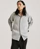 Akebteu Ps02X Pleated Button Long Sleeve Open Shirt Cardigan [Light Gray]