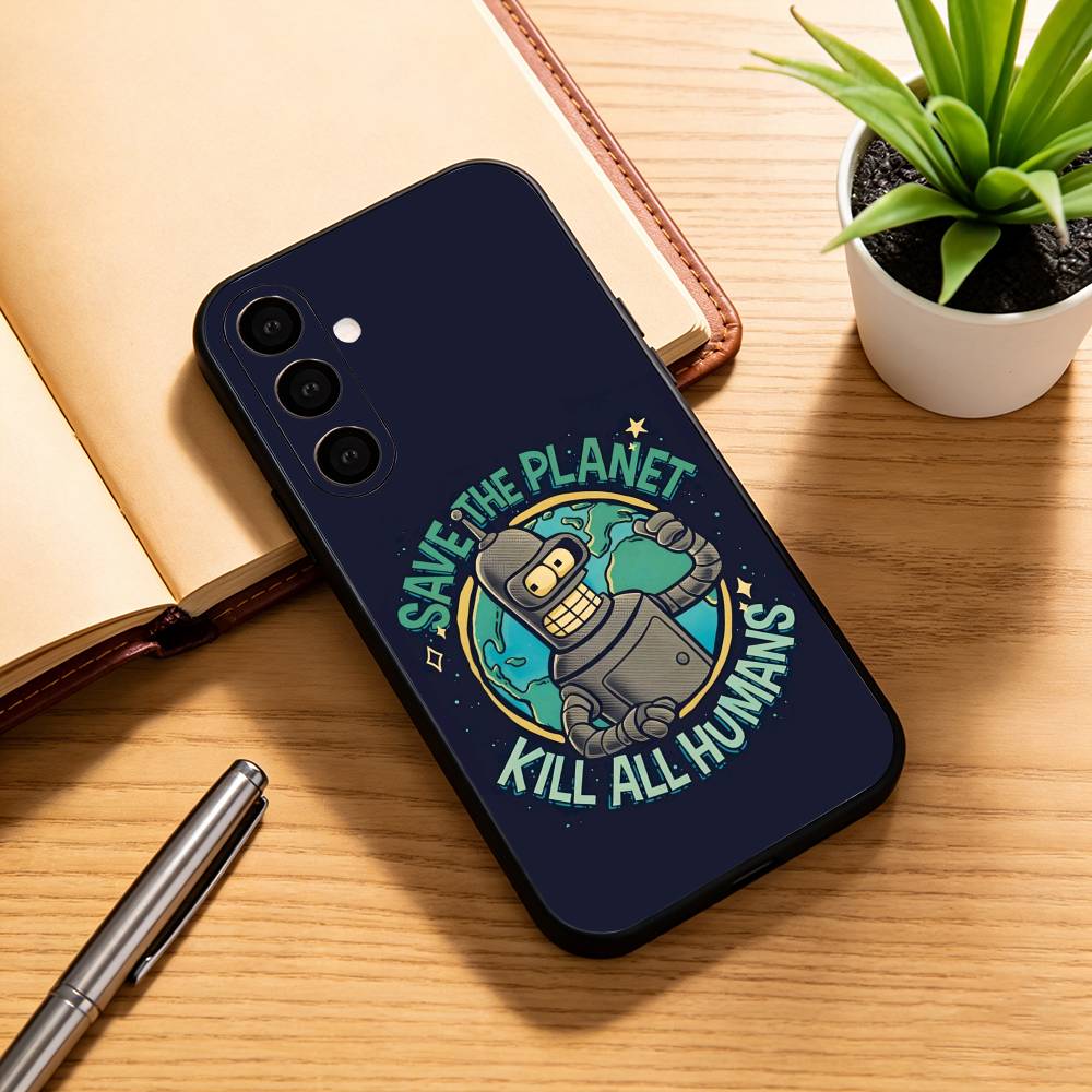 F-Futurama AnimE-e B-Bender  Phone Case For Samsung Galaxy A73,A72,A71,A70,A53,A52,A51,Soft Silicone Black Cover