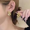 Irregular Frosted Stud Earrings for Women – 2024 Stylish Niche Design with Silver Needle for a High-End, Fashionable Look