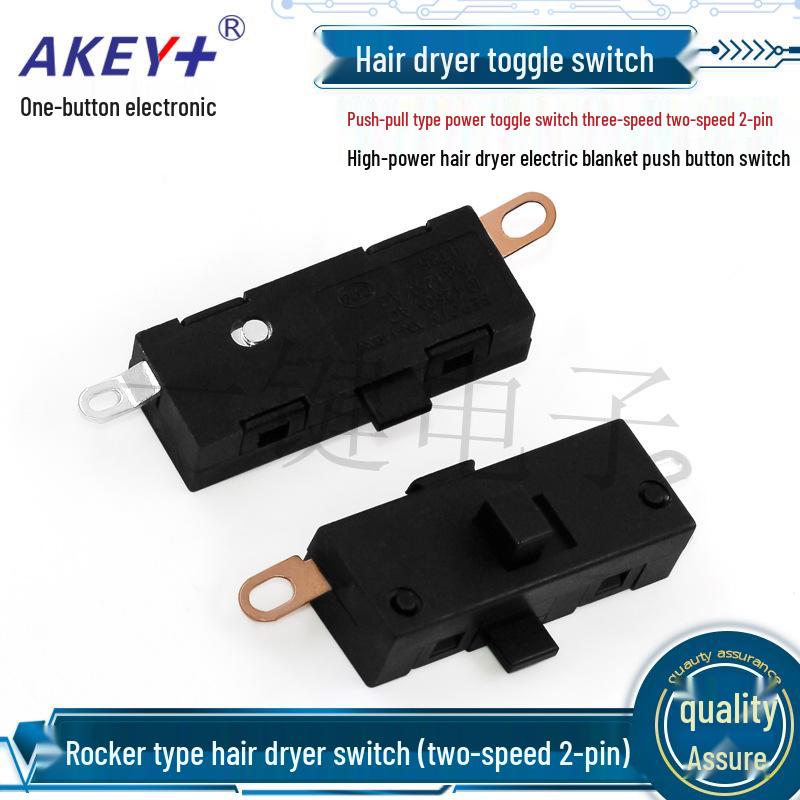 Three-Speed/Two-Speed High-Power Hair Dryer Rocker Switch for Electric Blankets