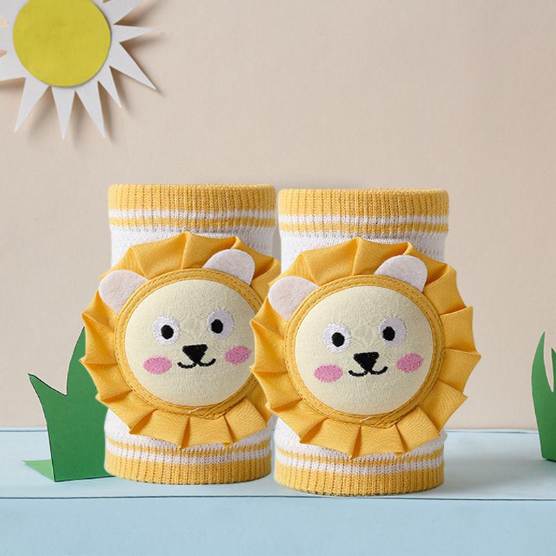 Cartoon Animal Fruit Kids Knee Pads Summer Mesh Breathable Baby Learning Walk Crawl Protection Anti-Fall Gear