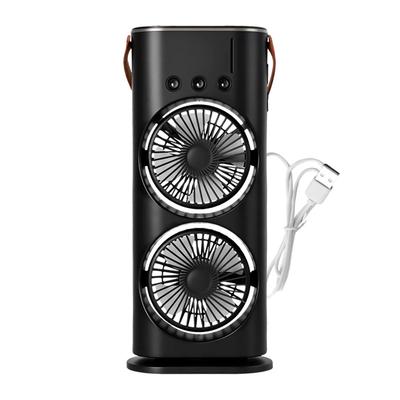 ABS Desktop Humidifier Fan With Double Spray For Large Scale Coverage Humidifier With LED Light
