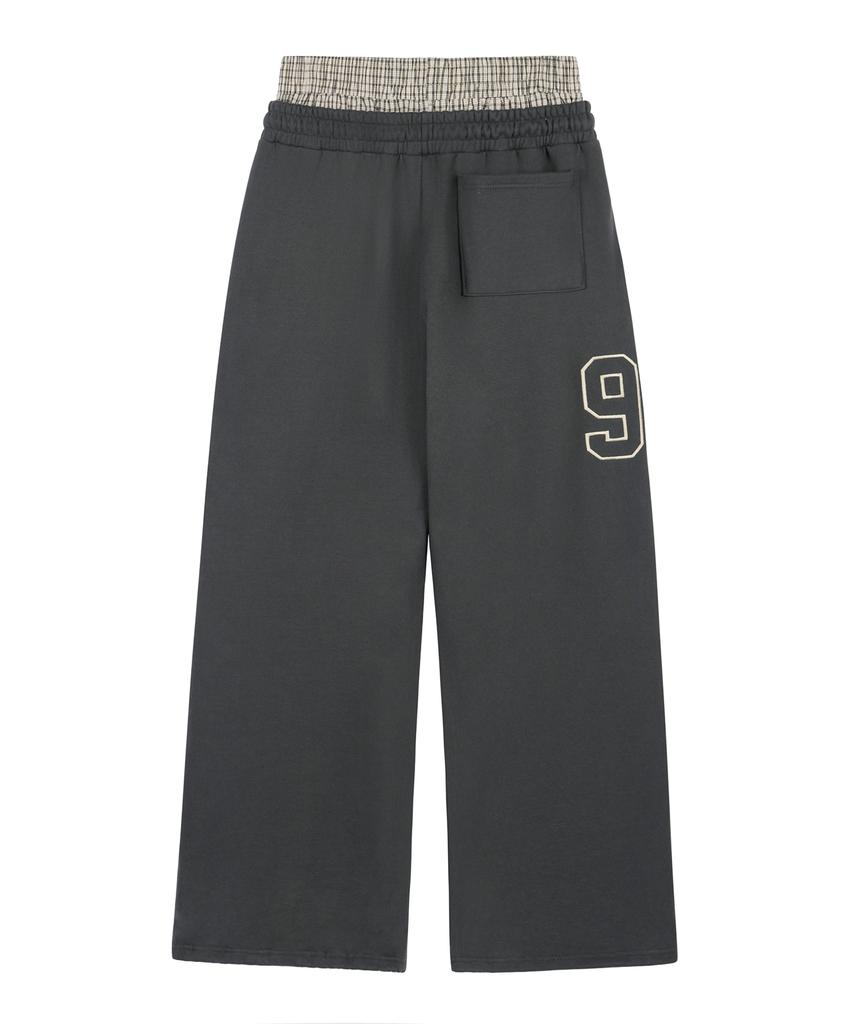ROCKCAKE Check Layered 96 Wide 2Way Jogger - Charcoal
