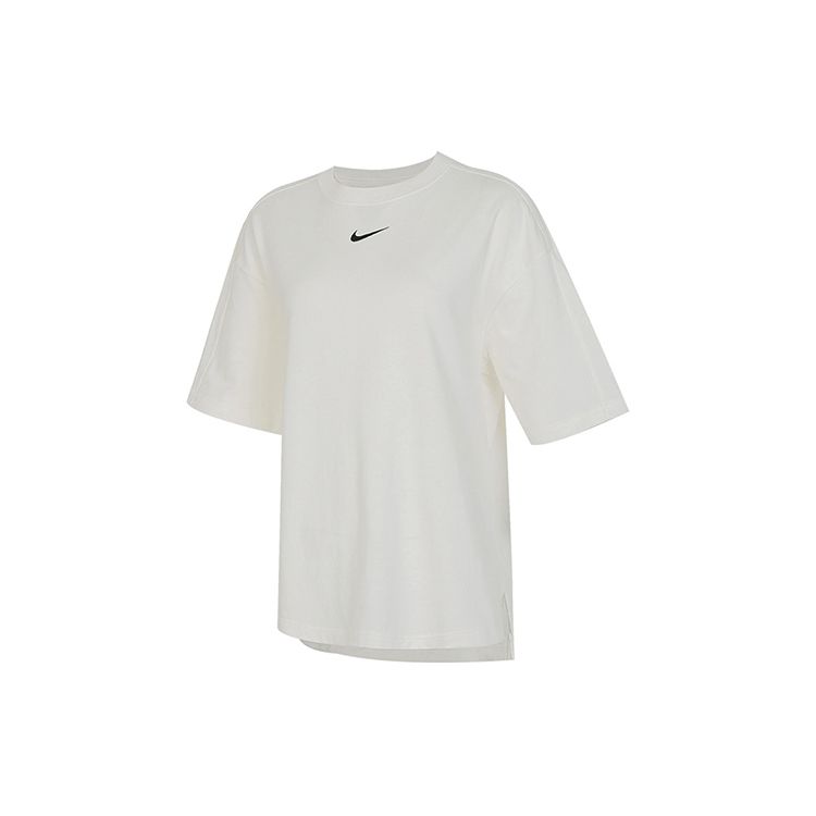 Nike Sportswear Logo Round Neck Casual Loose Short Sleeve T-Shirt Women T-Shirt White HJ3947133