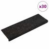 VidaXL Self-adhesive Stair Treads 30 Pieces 65 X 21 X 4 Cm Black Rectangular Edge 3365693