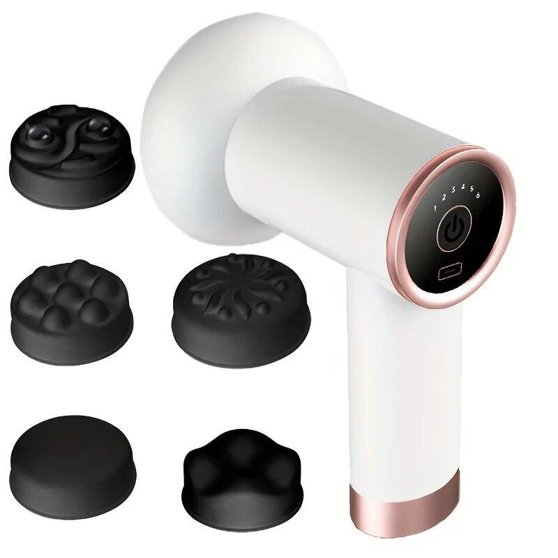 Massage Gun Wireless Charging Fat Pushing Machine Handheld Portable Massage Stick Neck, Waist, Shoulder Kneading Pink White