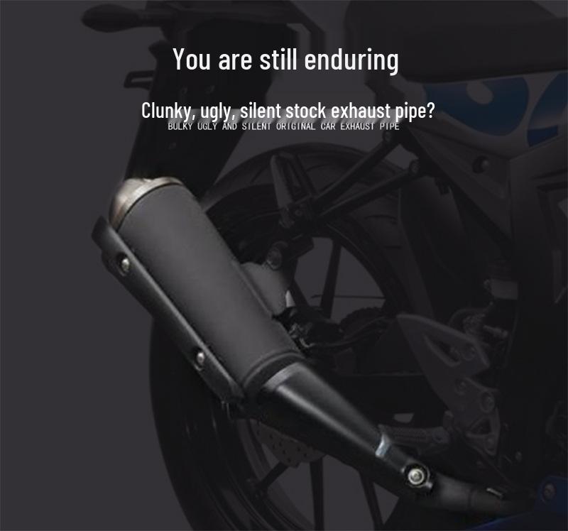 Stainless Steel Burnt Blue Exhaust Pipe Mod for GSX-R150; Easy Front Section Install