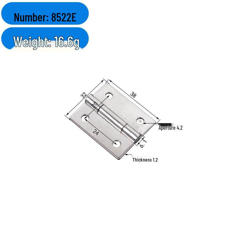 304 Stainless Steel 30x30 Industrial Butt Hinge for Electrical Cabinet, Door, and Window Equipment