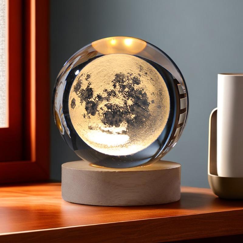 Solar System Crystal Ball Creative 3D Planets Glass Sphere Unique Luminous Decorative Balls Ornaments Gifts Home Accessories