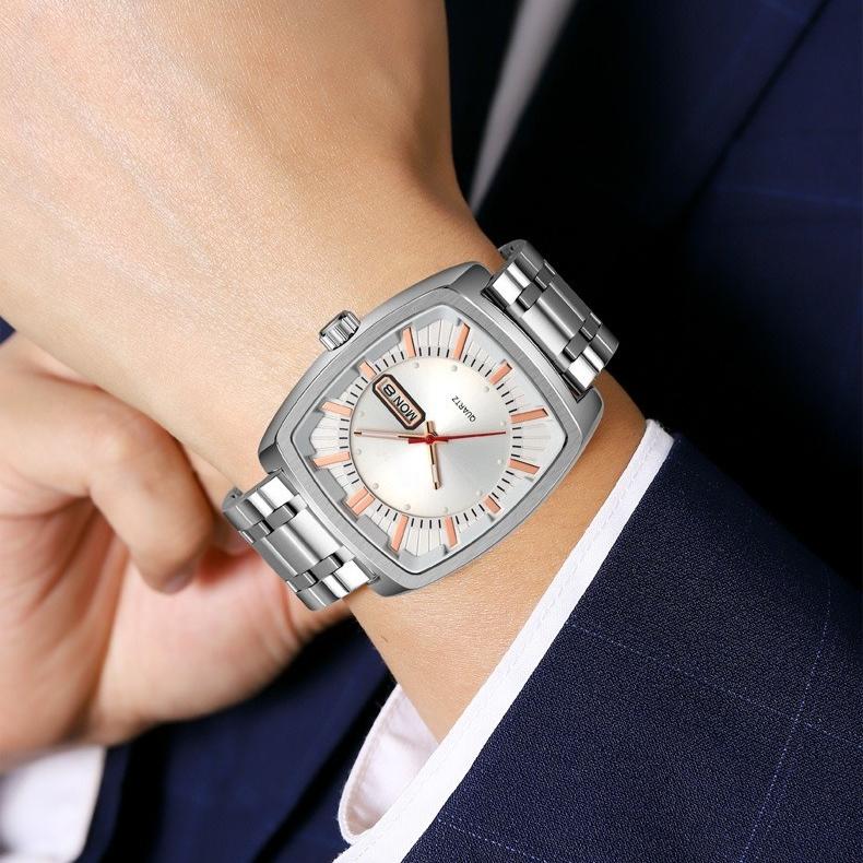 Mens Watches Quartz Movement Waterproof Wristwatches Date Week Display Male Clock