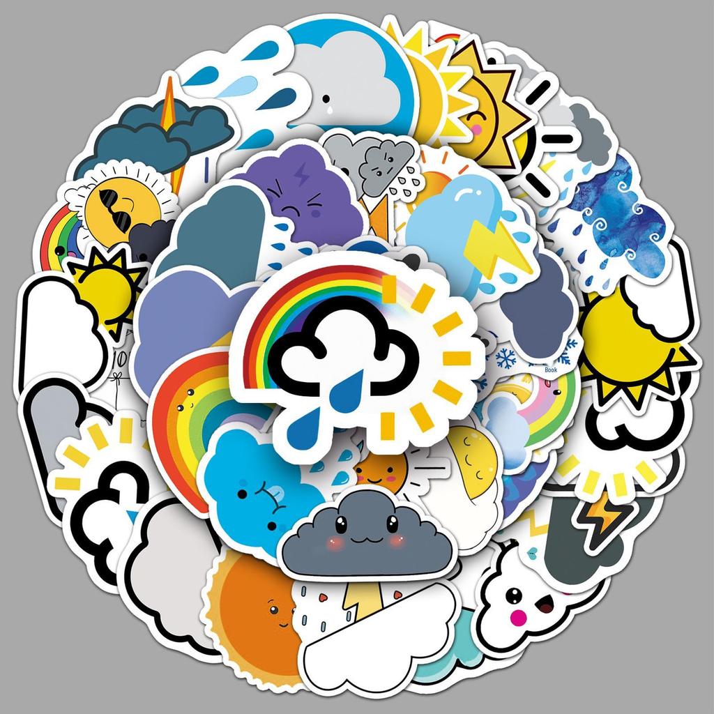 50pcs Trendy Waterproof Graffiti Stickers for Laptops, Cars, and Suitcases