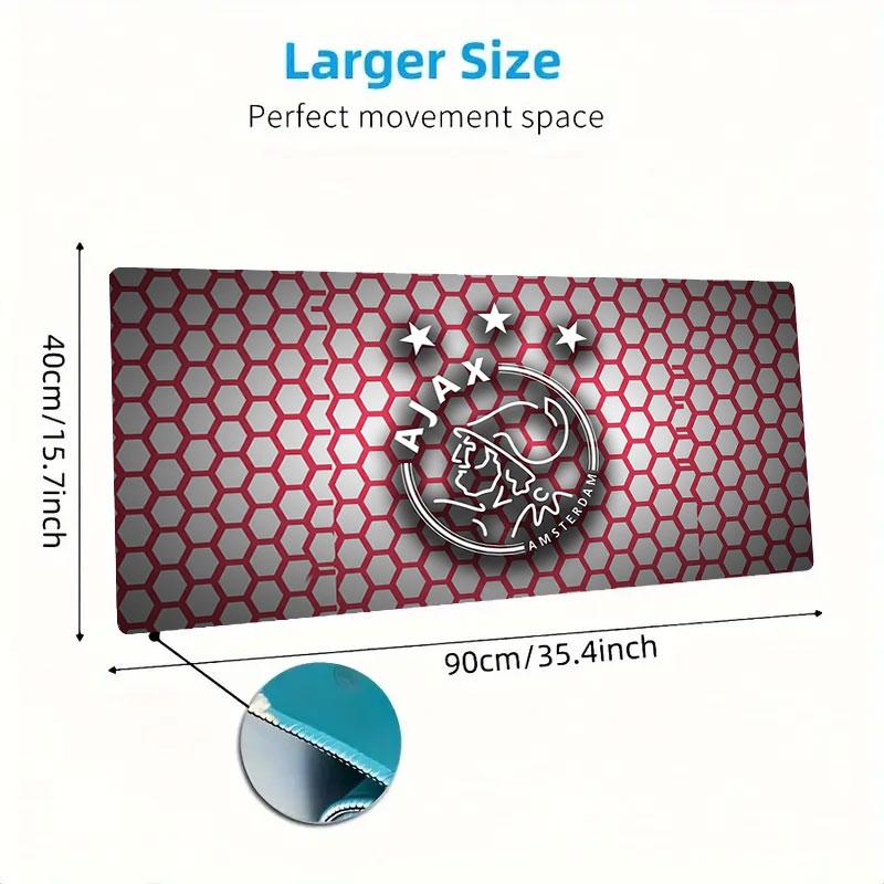 AFC Ajax Large Size Mouse Pad Large Gaming Table Cushion Non-slip Laptop Tablet Big Mousepad XXL Mat Mini PC Playmat With Lock Edge