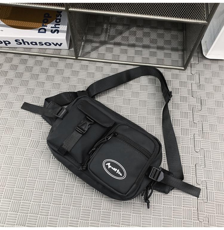 Сумка через плечо Мужская нагрудная сумка Женская поясная сумка чёрный 1379₽