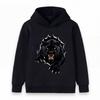 Kids Boys Girls Pullover Hoodie, Cool Roaring Black Panther Break Through 3D Print Casual Soft Long Sleeve Hooded Sweatshirt for Daily Wear