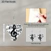 2D Flat Music Note Pattern Acrylic Material Dangle Earrings Christmas Thanksgiving Gift