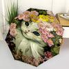 1pc Flower Garden Cat, Automatic Opening/Closing Umbrella with Foldable Design, Iron Frame, Outdoor Use, Festival Gift, Suitable for Fans, Travel, Dai
