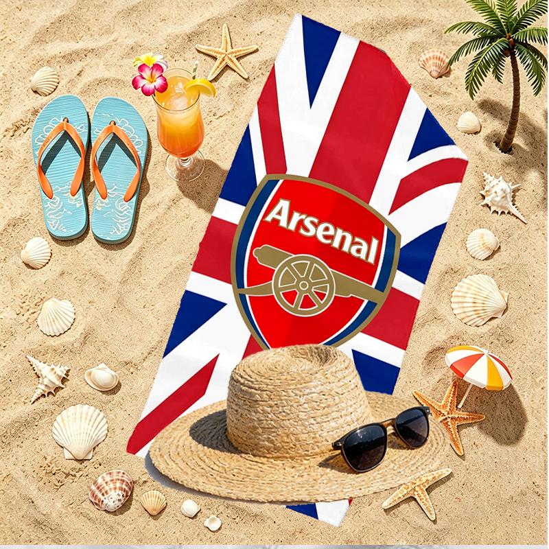 Football Team Print Beach Towel, Versatile Lightweight Absorbent Beach Towel for Pool Surf Yoga Bathroom, Perfect Birthday Holiday Gift