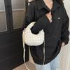 Pleated cloud bag women's autumn and winter new down cott handbag casual versatile bubble shoulder messenger bag