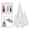 5x Foam Cones for Crafts DIY Home Project Christmas Tree Project for Celebration Festival Wedding Table Centerpiece Holiday