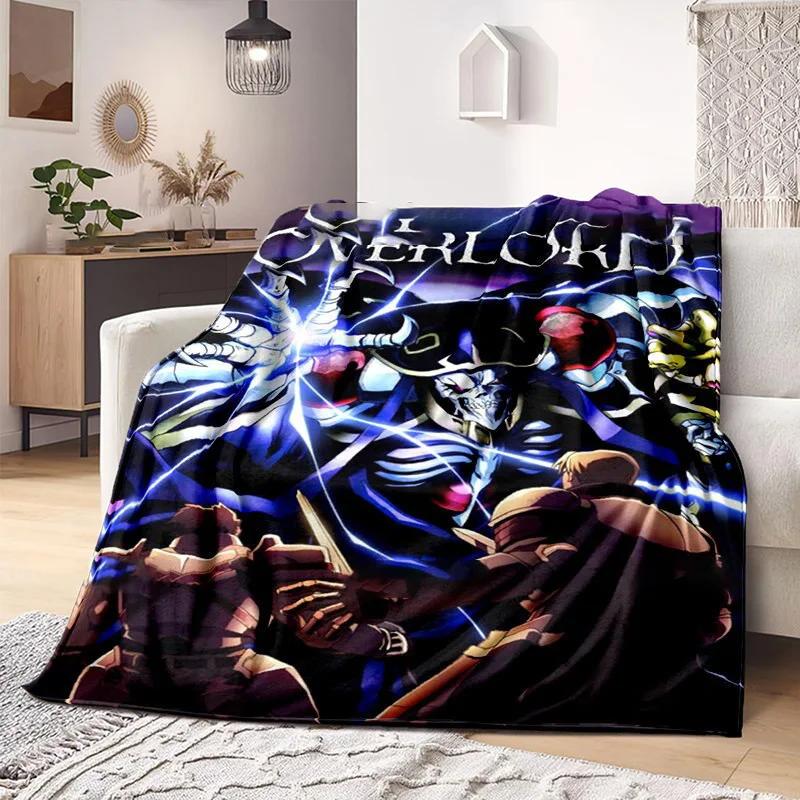 3D Print Anime Overlord Soft Plush Blanket, Flannel Blanket Throw Blanket for Living Room Bedroom Bed Sofa Picnic Cover