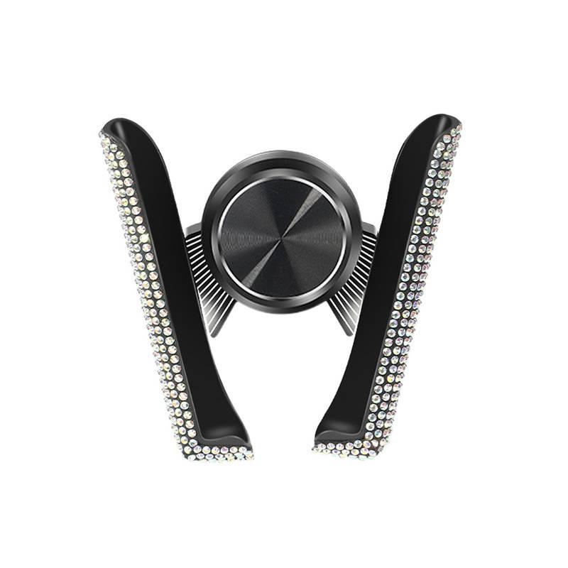 Rhinestone Dual-Function Car Phone Holder - Cute Air Vent Navigation Mount