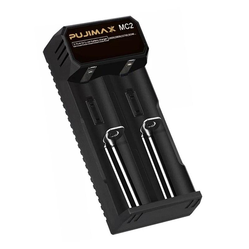 PUJIMAX 4-слотное зарядное устройство для аккумуляторов 18650 3,7/4,2 В Серийная зарядка литиевых аккумуляторов для 18350 14500 26500 22650 Адаптер быстрой зарядки USB-C