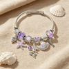 Fanhua Jewelry Tiktok Hot Selling Waterproof Stainless Steel Gold Plated Ocean Mermaid Dolphin Starfish Shell Bracelet