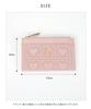 Alto Rose Pink Fragment Case for Women, Slim, Small, Quilted Wallet with Card Case, Coin Purse, Commuter Pass Holder, IC Card Storage, Gold Zipper,