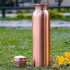TreegoArt Sticlă de Apă din Cupru 100% Cupru Pur Sticlă de Apă Etanșă și Rezistentă la Rugină pentru Casă, Școală și Birou - 1000 ml Pachet de 1