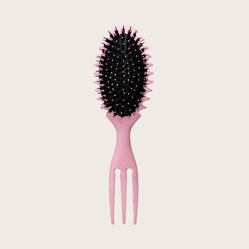 Natural Bristle Curling Comb Wheat Straw Material Define Styling Brush Air Bag Anti Static Comb Detangling Hair Brush Hair Tools