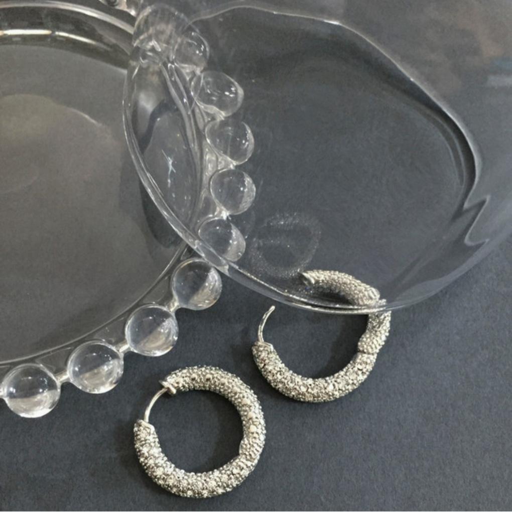 ARTRIA Cubic Ring One Touch E Plated Earrings MSMERDG0002WHF