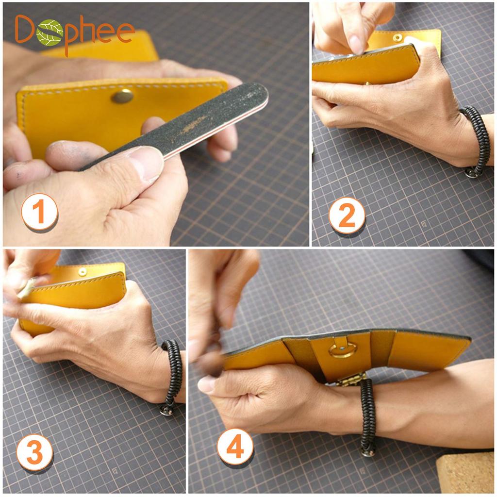 Sanding Stick Leather Craft Edge Leather Edge Grinding Handmade Leather Set Tool, Beveling, Polishing, Finishing, File, Bar, Double-Sided, Black, DIY,