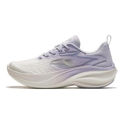 Blatt Rutschfest Langlebig Low Top Laufschuhe Damen Sneaker Weiß Lila 122425535-5